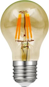 2 x Led izzó E27 Filament 8W A60 Amber 800lm 2800K Dekoratív Borostyán