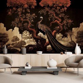 Gario Fotótapéta Páva a fán Anyag: Vlies, Méret: 300 x 210 cm