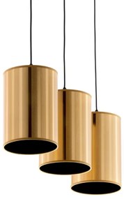 Jupiter 2092 - CORTINA zsinóros csillár 3xE27/15W/230V arany/fekete