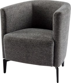 Design fotel, szürke/fekete, KAPY