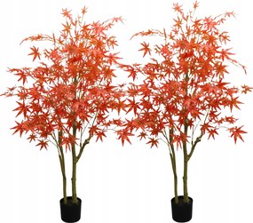 2 darabos dupla törzsű mű vörös juharfa szett, 1,5 m