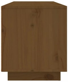 mézbarna tömör fenyőfa TV-szekrény 80x35x40,5 cm