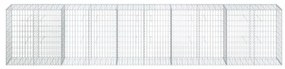 horganyzott vas gabion kosár fedéllel 500 x 50 x 100 cm