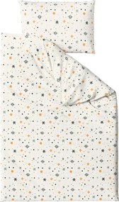 Krepp ágyneműhuzat szett ASTORIA POLY krémszínű + Jersey lepedő 90 x 200 cm kapucsínó, egyszemélyes