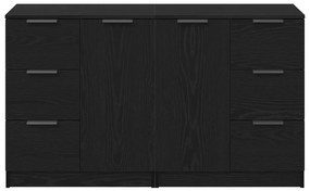 Pultok 2 db Fekete Ötcsokor 60x30x70 cm Mérnöki Fa