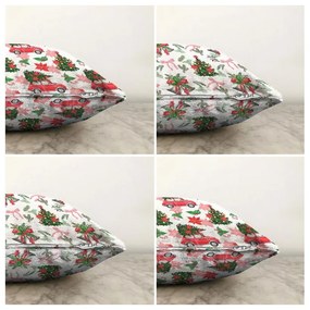 Karácsonyi mintás textil párnahuzat szett 4 db-os 43x43 cm – Mila Home