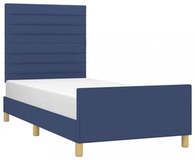 ágykeret matrac nélkül kék 80x200 cm szövet