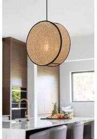 BIG DRUM kábeles függőlámpa 1xE27/60W/230V barna/fekete