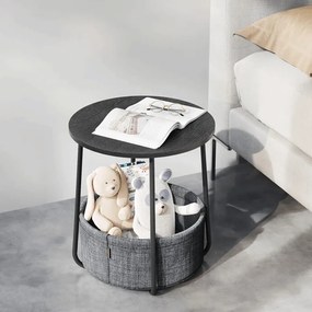 Lerakóasztal 45x45x50 cm, MDF, fekete, AKF-E1023 BK