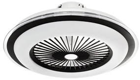 LED Dimmelhető mennyezeti lámpa ventilátorral ZEPHYR LED/48W/230V fekete + távirányító