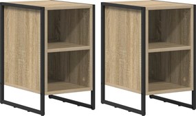 vidaXL Éjjeli asztal 2 pcs Sonoma 39.5 x 30 x 50 cm Faanyag