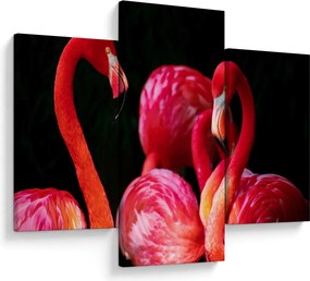 Vörös flamingók képe (90x60 cm)