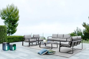 Szürke alumínium kerti kanapé Merrigan – Bizzotto