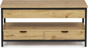 CT-I1201 tölgy MDF dohányzóasztal 100 × 50 × 48 cm