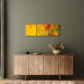 Kép - Őszi levelek (órával) (90x30 cm)