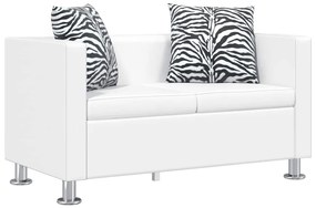 vidaXL fehér 2 személyes műbőr kanapé