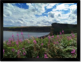 Poszter keretben 40x30 Lila virágok