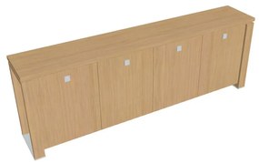 Verno+ alacsony szekrény 260 x 46 x 90 cm, világos tölgy