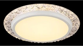 Globo 48294-22 Mennyezeti lámpa fém fehér matt, műanyag átlátszó kristályok, műanyag opál csillogás, ø: 400mm, M: 60mm, LED 22W 230V, 2380lm forrás, 1460lm kimenet, 3000K