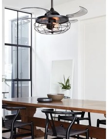 FANAWAY 212920 - LED Mennyezeti ventilátor INDUSTRI 3xE27/4W/230V fekete + távirányító