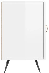 fehér magasfényű szerelt fa TV-szekrény 150x30x50 cm