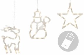 NEXOS Dekoráció LED csillag/hóember/rénszarvas meleg fehér