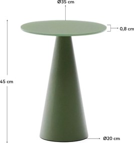 Kerek tárolóasztal üveg asztallappal ø 35 cm Wilshire – Kave Home