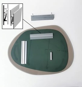 Fali tükör AQUA 55x75 cm barna