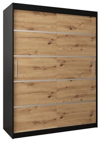 Ruhásszekrény 150 cm Verika 1 150 (fekete + artisan tölgy). 1063705