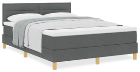 Box Spring Ágy matraccal Sötétszürke 160x200 cm Szövet