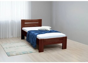 Egyszemélyes ágy AMBER 90x200 cm, sötét dió