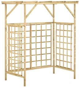 impregnált fenyőfa kerti pergola 2 szemeteskukához