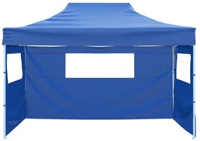 vidaXL kék összecsukható sátor 3 fallal, 3 x 4,5 méter