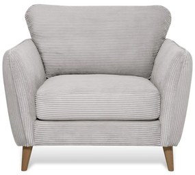 Világosszürke kordbársony fotel Paris – Scandic