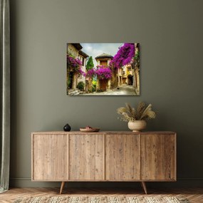 Üveg kép - Mediterrán lusta sikátor (70x50 cm)