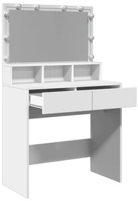 fehér fésülködőasztal LED-del 80 x 41 x 134,5 cm