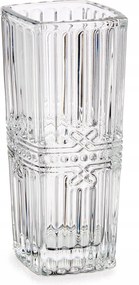 Virágvaza négyzet alakú kristály 15 cm Üveg üvegből