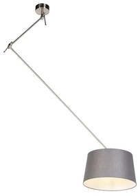 Lógólámpa acélból, lenvászon árnyékolóval sötétszürke 35 cm - Blitz