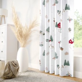 Goldea karácsonyi pamut drapéria - tradicionális karácsonyi 140x150 cm