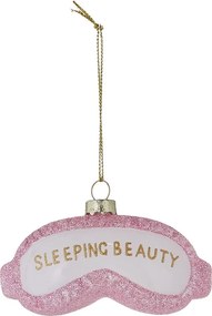 HANG ON üveg karácsonyfadísz , alvómaszk Sleeping Beauty