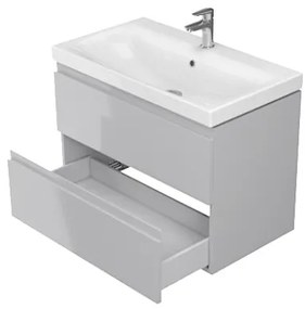 Cersanit Moduo Slim, mosdószekrény 80 cm, fényes szürke, S929-001
