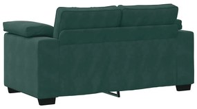 sötétzöld bársony loveseat kanapé 120 cm