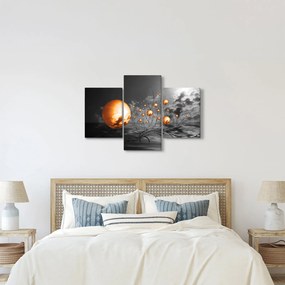 Narancssárga absztrakt gömbök képe (90x60 cm)