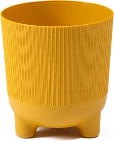 Fedő Sárga Aria 160 Jumper Lamela Virágtartó Lábakon Átm. 16CM Műanyag