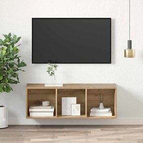 Fali TV szekrény kézműves tölgy 37 x 37 x 107 cm Faanyag