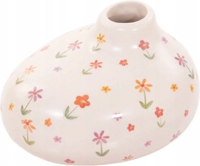 Kis Gömbölyű Blüm Váza, Apró Virágokkal, Kerti Váza