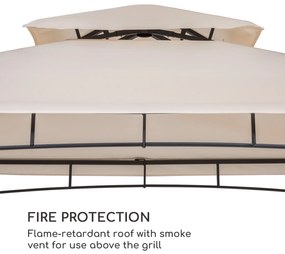 Blumfeldt Steakhouse Wings, pavilon, 244 x 260 x 152 cm, 160 g/m², poliészter, acél, bézs