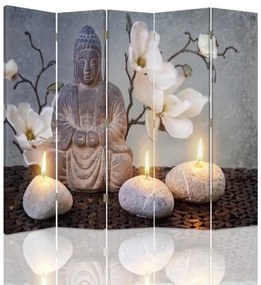 Gario Paraván Buddha gyertyafényben Méret: 180 x 170 cm, Kivitelezés: Klasszikus paraván