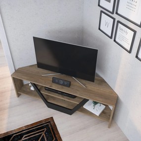 TV szekrény Sares - Walnut, Black