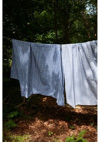 Fehér-világoskék egyszemélyes-hosszabbított krepp ágyneműhuzat 140x220 cm Bæk&amp;Bølge – JUNA